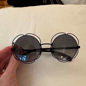 CHANEL Black Flower Sunglasses